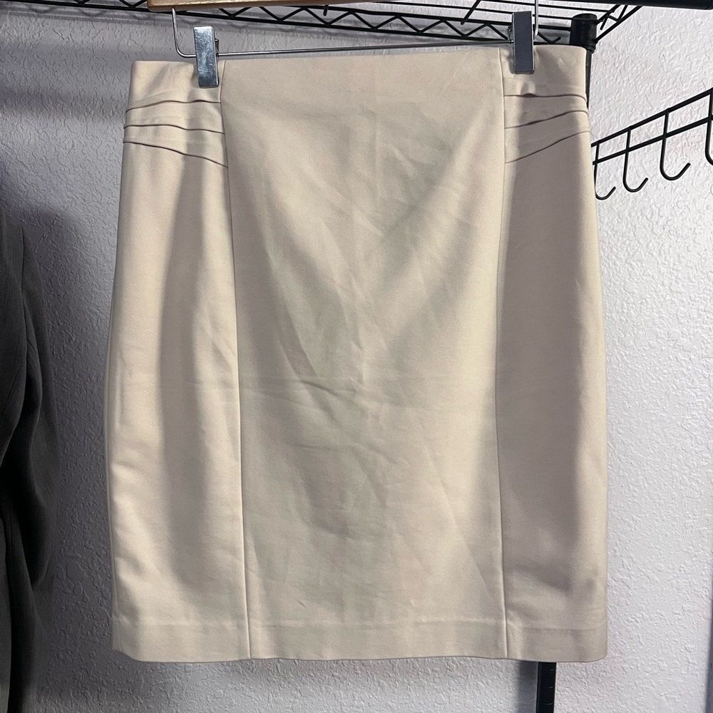 Express Cream Pencil Skirt